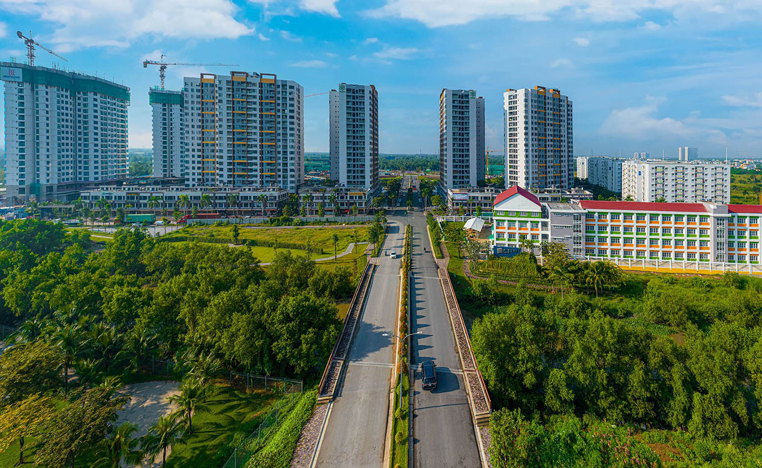 Không gian sống xanh ngát tại khu đô thị Mizuki Park