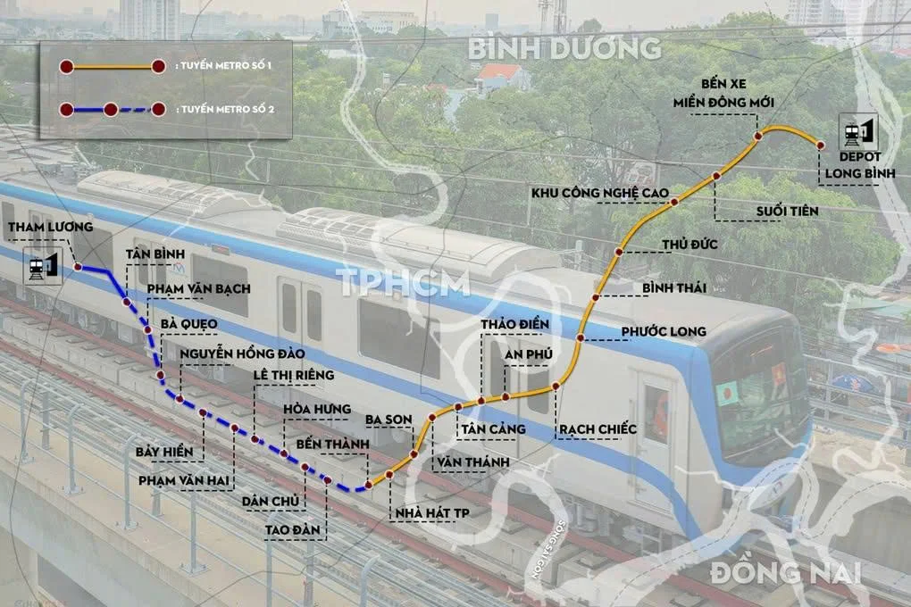 Metro số 2 Bến Thành – Tham Lương vinhomes saigon park